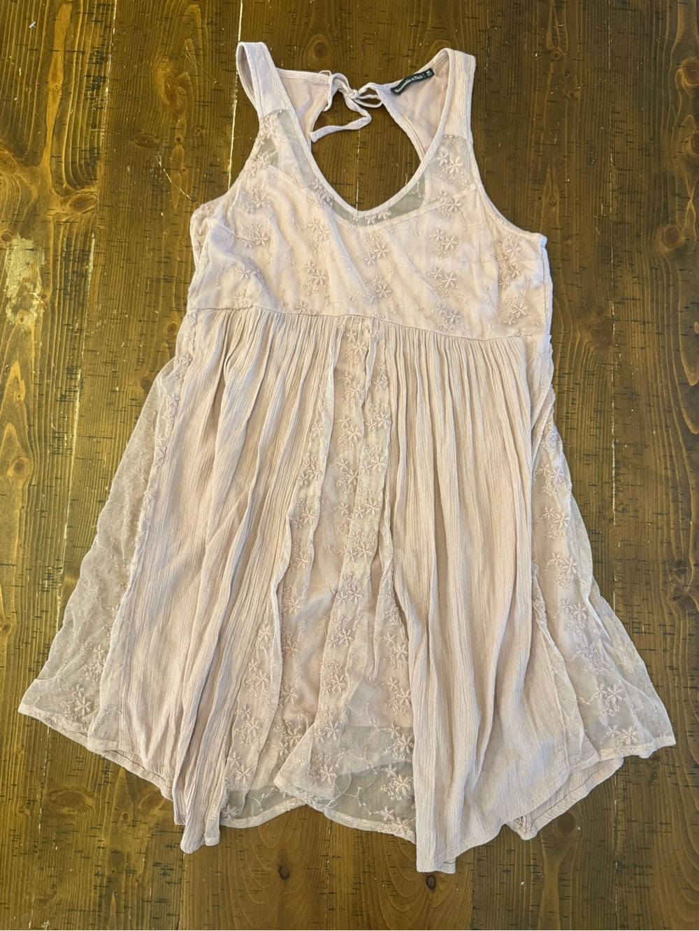 Abercrombie & Fitch boho sleeveless lace light mauve flowy size medium EUC